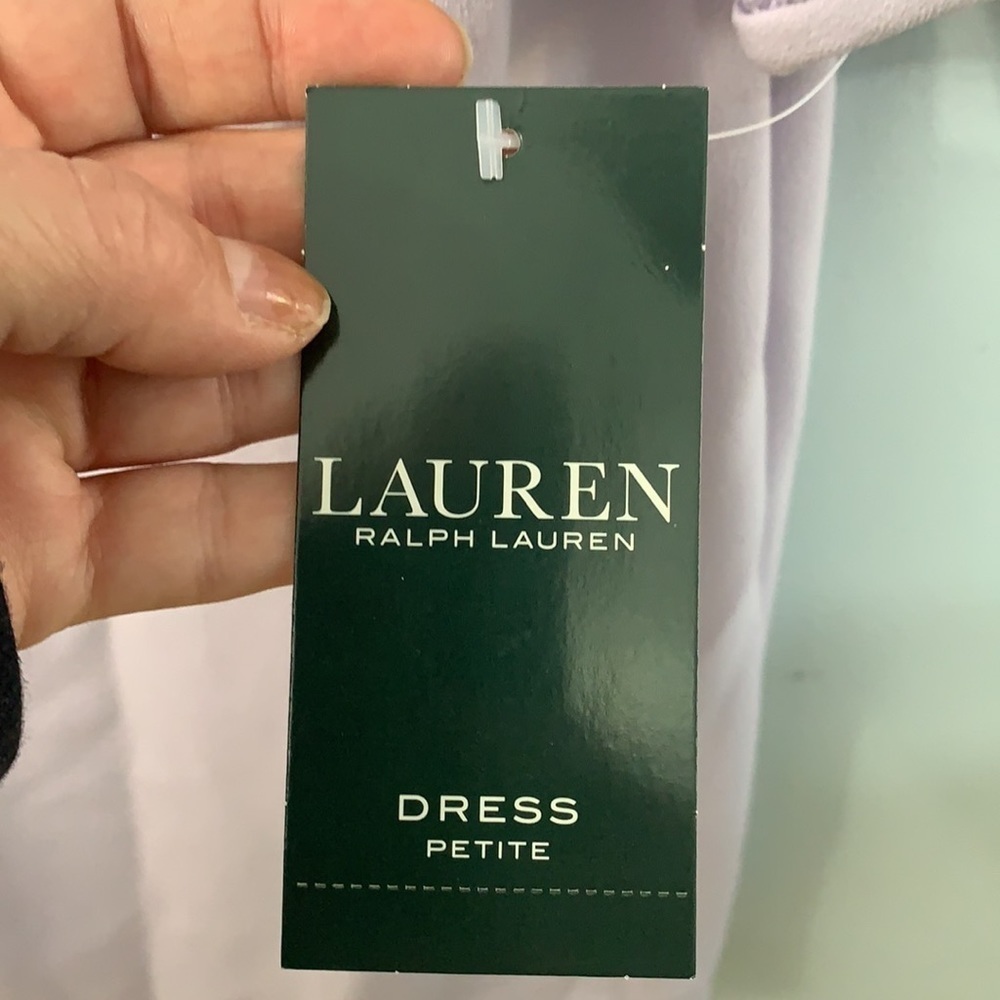 Lauren Ralph Lauren NWT Fresh Orchid & Wheat LaceBalloon-Sleeve Sheath Dress 8P - Picture 10 of 16